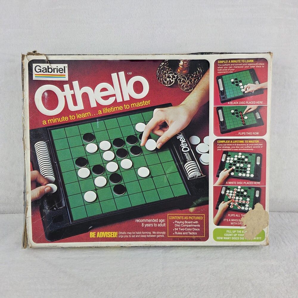Vintage 1977 Gabriel Othello Board Game Complete With Instructions